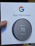 Google Nest Thermostat Sensor Charcoal, Open Box Model G4CV2. Price: $80.00.
