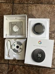 Google Nest 3RD Gen Programmable Thermostat, T3018US - Mirror Black Open Box!. Price: $129.99.