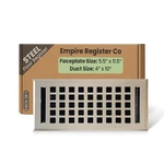 Decorative Air Vent Covers - 4X10 Inch, Square Design, Brushed Nickel Finis... New. Price: $50.22.