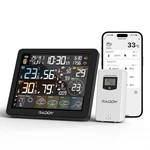 Raddy N80 Smart Wi-fi Weather Station With App Control, Indoor Outdoor Black New. Price: $62.24.