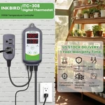 Inkbird Temperature Controller Thermostat ITC-308 Refrigerator Brewing Heating New. Price: $35.00.