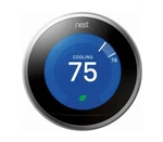 Nest 3RD Generation Learning Stainless Steel Programmable Thermostat Open Box. Price: $168.90.