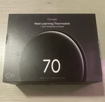 New Google Nest Learning Thermostat 4TH Gen Black Dial Programmable+temp Sensor. Price: $165.00.