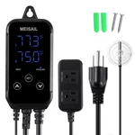 Digital Temperature Controller 2-STAGE Outlet Thermostat Heating And Cooling ... New. Price: $28.26.