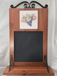 Home & Garden Party Chalk Board Wall Shelf Fruit Pattern Ceramic Insert Used. Price: $25.00.