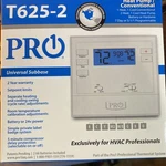 PRO1 Iaq T625-2 Multi-stage Programmable Thermostat. Heat Pump Conventional. A16 New. Price: $39.00.