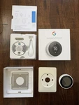 Google Nest Learning Thermostat - Box With Originally Included Parts! Used. Price: $64.98.