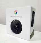 Google Nest Learning Thermostat 3RD Gen - Mirror Black Used. Price: $105.95.