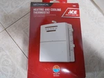 Ace Mechanical Thermostat For Heating And Cooling 24 Volts Model 42351 New Open. Price: $11.95.