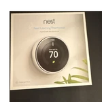 Nest Learning Thermostat T3019US Polish Steel Wi-fi Programmable Dial Display Open. Price: $71.50.