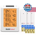 Baldrtherm Wireless Three Channel Thermometer Hygrometer Large Display Temperatu New. Price: $45.87.