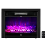 Costway 28.5" Electric Fireplace Embedded Insert Heater Glass Log Flame Remote New. Price: $149.99.