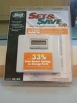 Hunter Set & Save Digital Programmable Thermostat Model 44100B 5+2 Day White Open. Price: $29.95.