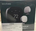 Brand-new: Ecobee Thermostat Premium Plus Pack ( Includes 2 Smartsensors ). Price: $240.00.