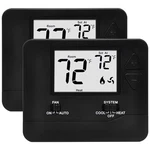 Electeck 2 Pack Non-programmable Digital Thermostat For Home, Up To 1 Black New. Price: $63.99.