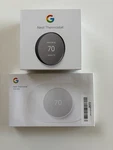 Google Nest Smart Thermostat Charcoal W/ Trim Kit New. Price: $65.00.