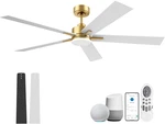 60" Smart Ceiling Fan With Lights, Alexa & Google Control, Quiet Dc Motor New. Price: $266.99.