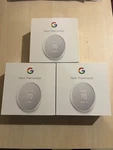Lot Of 3 Google Nest Programmable Wi-fi Thermostat, Snow (G4CVZ) New In Box. Price: $179.99.