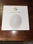Google Nest Thermostat G4CVZ Snow White, Wifi, Smart, Programmable New. Price: $50.00.
