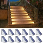 Solar Step Lights Outdoor Waterproof Led Stair Deck Yard Safety Warm White New. Price: $123.29.