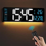 Leike 16" Large Digital Wall Clock Timer,remote CONTROL,2 Alarms, Led Display,au New. Price: $46.99.