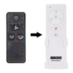 Anderic RRTX028C-S Replacement Ceiling Fan Remote Control Compatible White New. Price: $47.99.