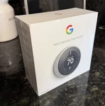 Google Nest 3RD Gen T3007ES Learning Thermostat W/stainless Steel Trim Ring New. Price: $145.99.