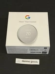 New Google Nest Thermostat Snow Model: G4CVZ Open. Price: $49.99.