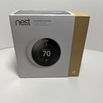 Google Nest Learning Smart Thermostat Wi-fi T3017US White Used. Price: $45.69.