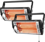 Shinic 2 Packs Electric Garage Heaters, 1500W/750W Ceiling Mounted Radian New. Price: $220.29.
