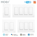 Moes 1/2/3/4GANG Wifi Smart Wall Light Switch Way With Alexa Google App Remote New. Price: $44.09.
