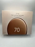 Google Nest Learning Thermostat 4TH Gen W/ Sensor - Polished Gold New. Price: $179.99.