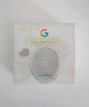 Google Nest Smart Programmable Wi-fi Thermostat (snow) GA01334 New Open Box. Price: $45.00.