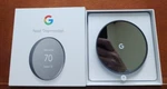 Black Google Nest Smart Thermostat, G4CVZ - Opened Box. Price: $62.99.