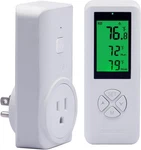 15A Wireless Temperature Controller, Digital Plug-in Thermostat Outlet White New. Price: $38.26.