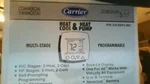 Carrier 33CSSP2-WC Debonair Commercial 5-1-1-DAY Programmable Thermostat New. Price: $124.97.