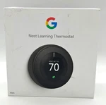 Google Nest Learning Thermostat Black Wi-fi Programmable Dial T3016US Open. Price: $115.99.