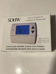Tpi SDHW1001 Clever Comfort Commercial Thermostat Heat Pump Hvac Wired 24VAC New. Price: $170.00.