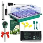 Seed Starter Kit With Grow Lights & Heat Mat 40-CELL Tray, New. Price: $71.98.