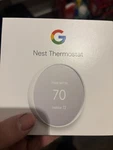 Google Nest Thermostat White Round Wi Fi Smart Programmable Digital Display 24V New. Price: $50.00.