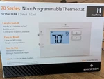 Emerson White-rodgers 1F75H-21NP 70 Series Non-programmable Thermostat, 2H / 1C New. Price: $49.95.