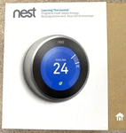 Nest 2ND Generation Learning Silver Programmable Thermostat. Original Box. Open. Price: $73.11.