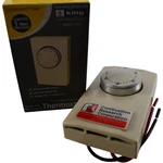 New King Electric K101A Single Pole Mechanical Line Voltage Thermostat Almond. Price: $44.99.