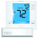 PRO1 Iaq T731W Low Voltage Thermostat, H, C, Hardwired/battery, 24VAC New. Price: $233.43.