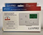 Luxpro P111 Non-programmable Thermostat Heat Cool Single Stage Lcd New. Price: $8.99.