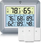 Urageuxy Weather Station Wireless Indoor Outdoor Thermometer With 3 Sensors Grey New. Price: $38.65.