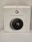 Google Nest Learning Thermostat ( T3051US) Stainless Steel Used. Price: $80.00.