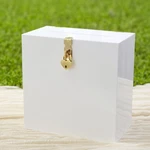 Uniqooo White & Gold Heart Lock Acrylic Card Box, Modern Diy Wedding Occasi... New. Price: $56.73.