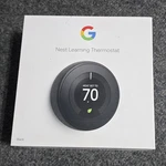 Google Nest Learning Thermostat Black T3016US Wi-fi Programmable Home Open. Price: $75.00.