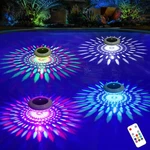 Lenone 6.5" Rgb Solar Floating Pool Lights W/remote, Color Changing, IP68 Waterp New. Price: $129.81.